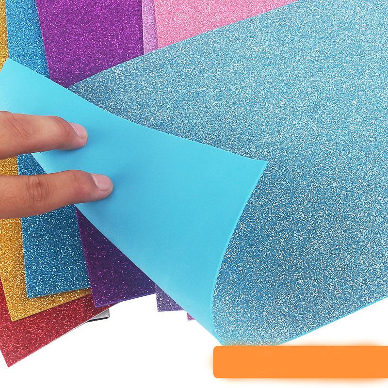 20Sheets Glitter Foam Sheets for Crafts, One-sided Non-Adhesive for Party Supplies, Invitation Cards Making, 8.3 X 11.7 Inches (Green/Red)