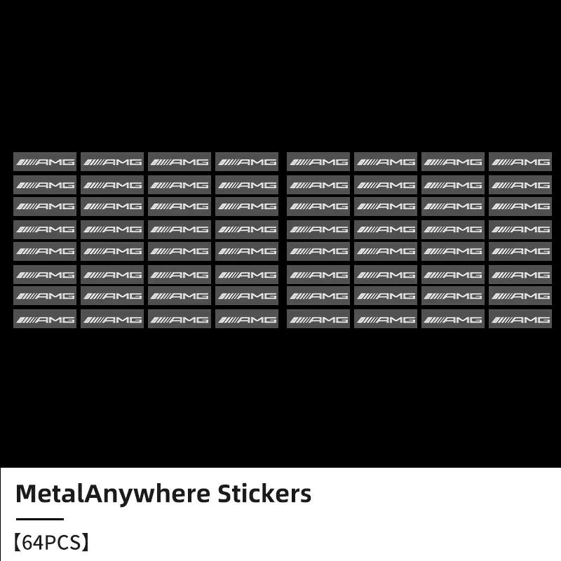 WHJ6 3D Metal Car Emblem Letter Decorative Stickers Badge Decal For Mercedes Benz AMG W204 W205 W203 W211 W201 W210 GLE GLC GLS CLA