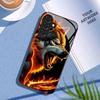 Flaming Wolf Head Phone Case for Samsung Galaxy S26 S25 S24 S23 S22 FE Ultra Plus Fashion Phone Cases Carcasa Glass Coque Fundas