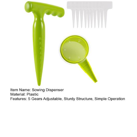 Sowing Dispenser Loose Soil 5 Gears Adjustable Non-Slip Sturdy Structure Hand Held Flower Plant Seeder Garden