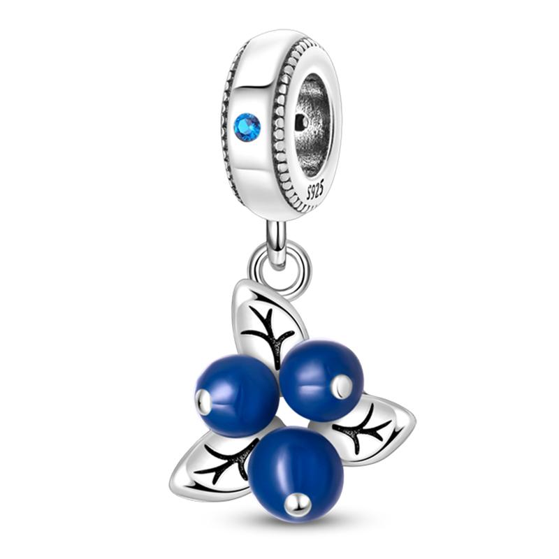 Подходит для браслетов Pandora, медные подвески, цвет: клубника, вишня, черника, фрукты, сладкий, оригинальный, DIY украшения, день рождения, тонкие подарки