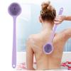 Скраббер для отшелушивания с длинной ручкой и отверстием для подвешивания Силиконовый инструмент для отшелушивания Ванная