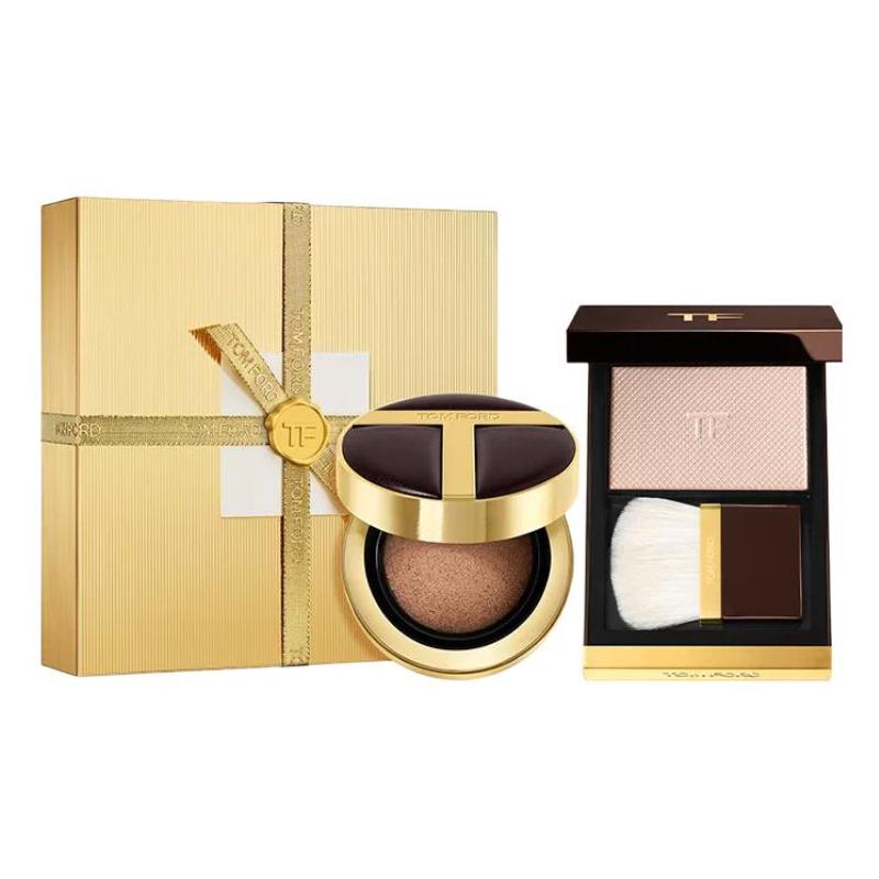 Tom Ford Тональная основа-подушка с пудрой, набор макияжа, ограниченная серия, натуральное, прозрачное, скрывающее дефекты