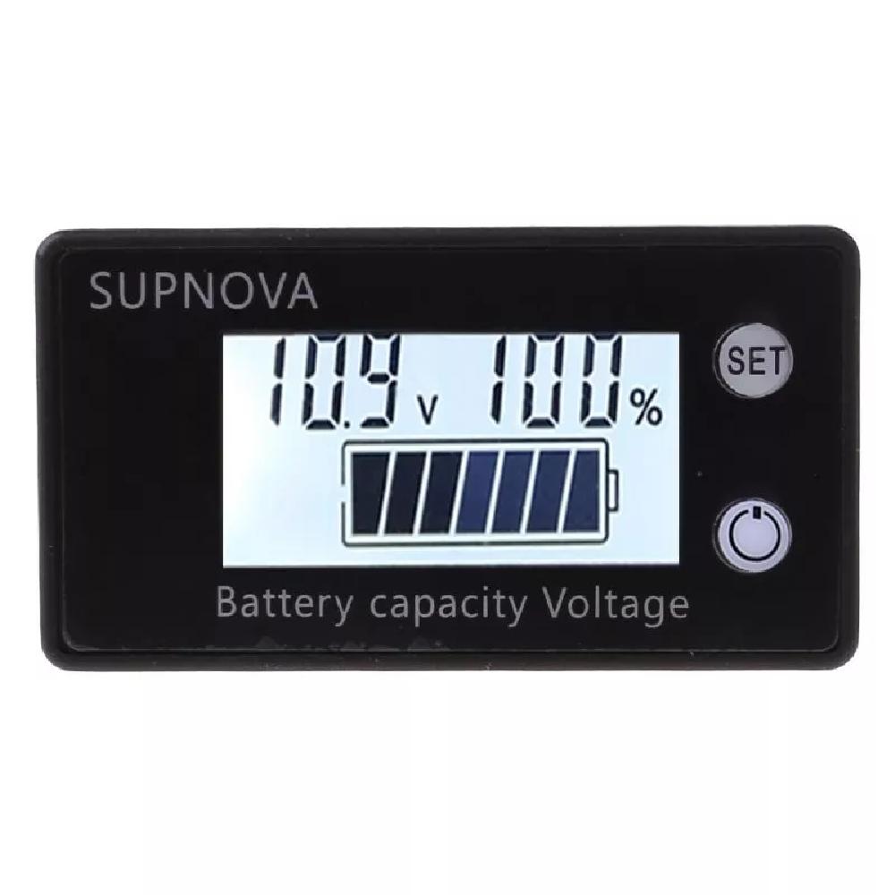 Мини-индикатор емкости аккумулятора 10-100 В постоянного тока, свинцово-кислотный литий LiFePO4, вольтметр для автомобиля, мотоцикла, датчик напряжения 12 В, 24 В, 48 В, 72 В