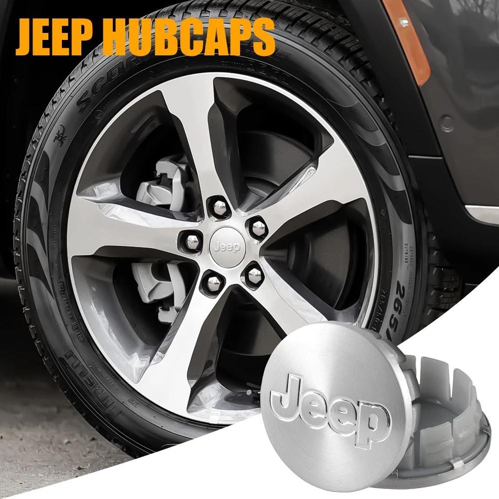 For Jeep 4pcs Car Styling Hub Caps Cover Car Wheel Center Wheel Hubcaps Accessories For Jeep Renegaed Compass Grand Cherokee