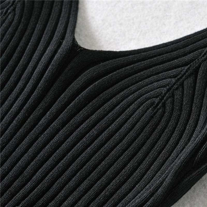 Сексуальные укороченные топы, вязаный топ на бретельках, женская летняя майка с открытой спиной, модный топ в рубчик, женский укороченный жилет без рукавов