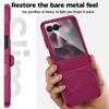 Чехол для Motorola Razr Ultra 2025 / Razr Ultra 2026 с защитой шарнира, встроенной защитой экрана, противоударный, всесторонний чехол для телефона - Розово-красный