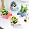 Cute Elephant Flower Pot Ceramic Succulent Pot Planter Home Decor Indoor Decoration Desktop Ornaments Bonsai Plant Pot