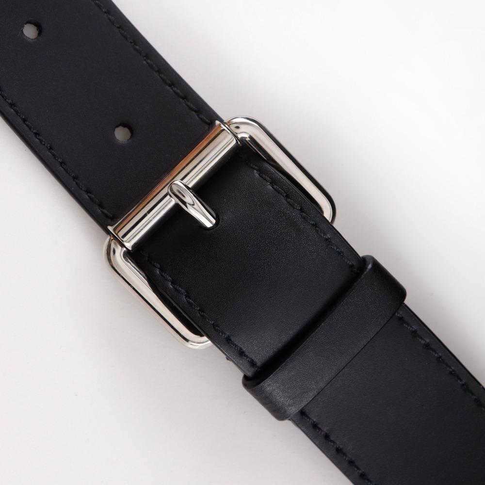 Valentino Garavani VLTN Logo Body Bag B0719WJW Studs Black Leather Mens Used