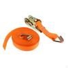 Premium 6m 1'' Orange Polyester Ratchet Tie Strap Webbing with Hooks Lashing Lorry Car Marine Boat