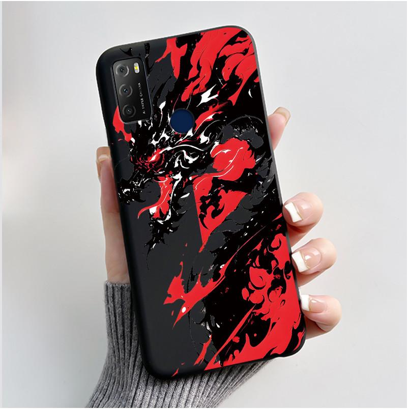 Чехол для TCL 20E (6125F)/TCL 20Y (6156D) Зеленый Мультяшный Кролик Ударопрочный Чехол 2026 Мультяшный Дизайн Мягкий Черный Чехол