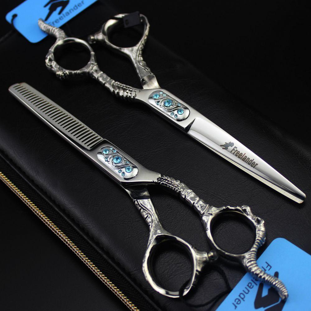Freelander 6 Inch Hair Scissors Professional Hairdressing Scissors Barber Thinning Scissor Hairdresser Haircut Shears