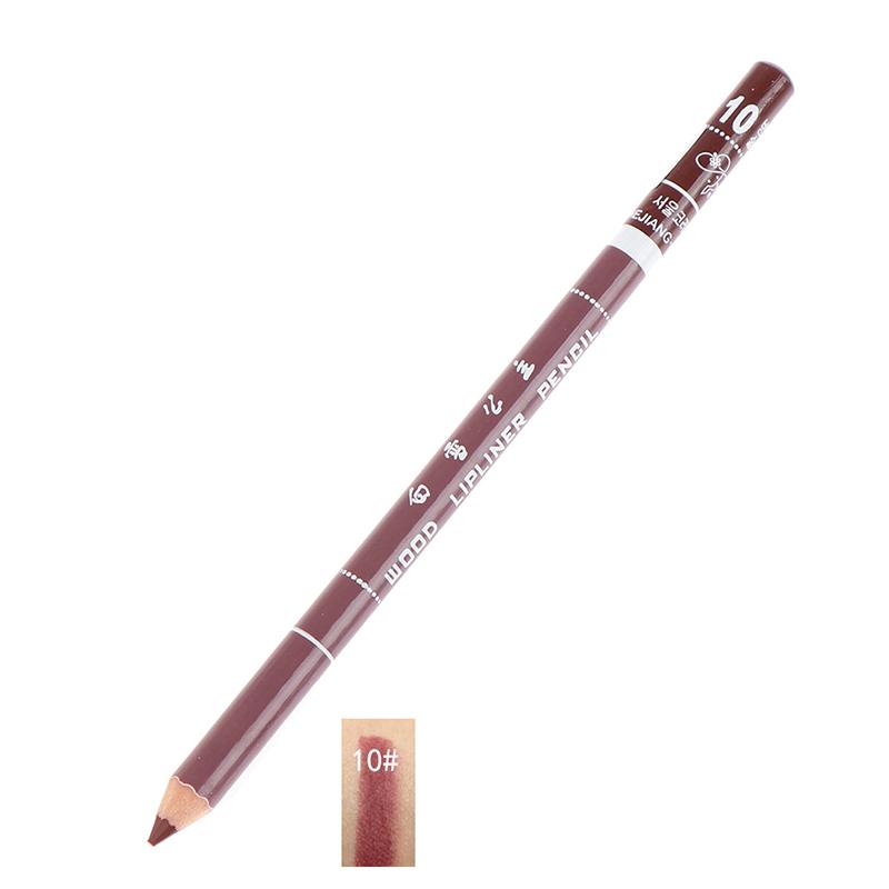 1шт профессиональный деревянный карандаш для губ водонепроницаемый женский долговечный карандаш для губ