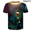 New Astronaut Space Milky Way Universe Planet 3D Printed T Shirt Summer Boys Girls Children Short Sleeve T-Shirt Kids Streetwear