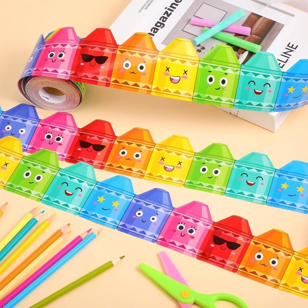 Креативная самоклеящаяся доска для мела, бордюр для доски объявлений, 7 см, бумажный бордюр, бумажная наклейка для отделки, поделки ручной работы