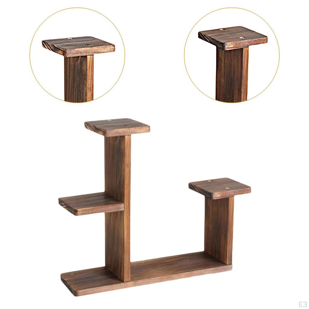 Wooden Plant Stand Desktop Tiered Flower Shelf Storage Holder Creative Display Rack Pot