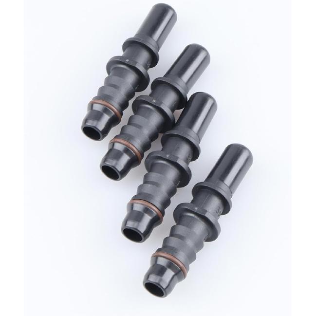 AC PERFORMANCE Plastic Fuel Quick Connector Male 3/8" Tube to 3/8" Male Barb, Pack of 4