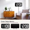 10.8inch Wall Clock USB Power LED Digital Wall Clock with Calendar Display, Adjustable Brightness