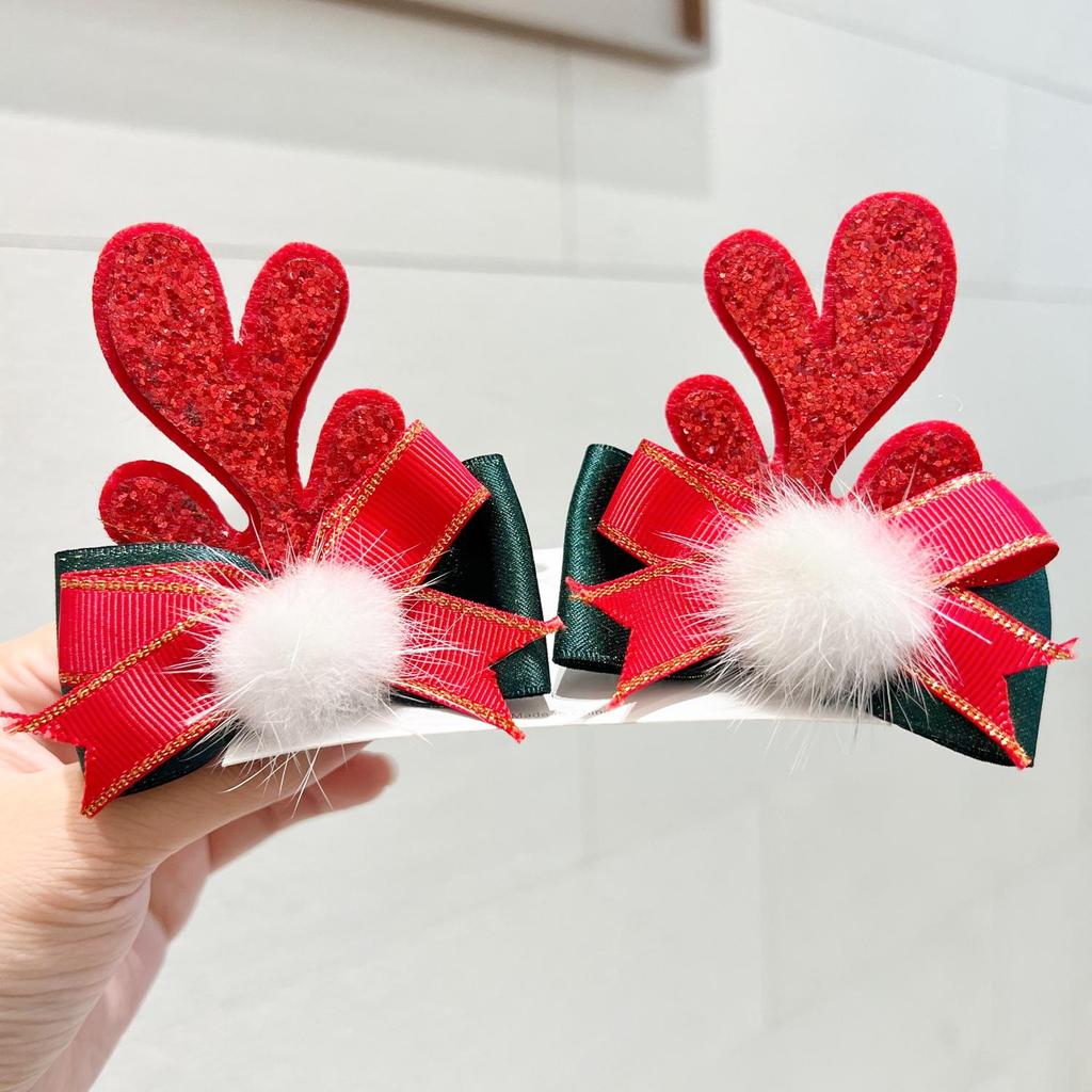 2025 Милые заколки для волос в виде оленьих рогов - Праздничный рождественский головной убор и ювелирный аксессуар
