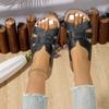 Новые простые сандалии на платформе, женские плетеные повседневные пляжные шлепанцы