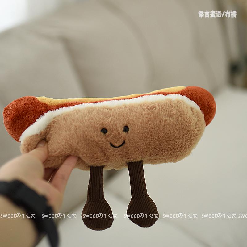 Очаровательная мультяшная еда Милые плюшевые игрушки в виде хот-дога Плюшевая игрушка Кукла в виде кофейной чашки Успокаивающая кукла Фигурка Маленькая подушка Рождественский подарок