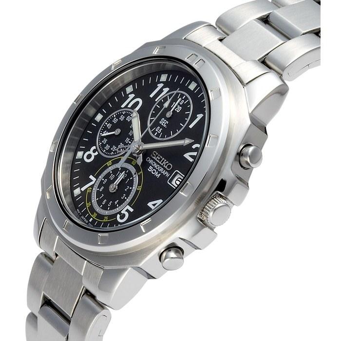Seiko Мужские часы SND195P - Черный/Серебристый/Желтый