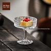 Minimalist Wide Mouth Stemmed Glass for Champagne, Martini, Cocktail, Dessert, and Wine