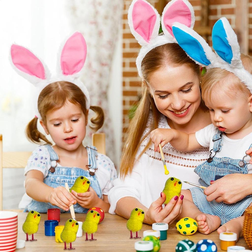 24-216PCS Festive Easter Yellow Mini Chick DIY Craft Party Gift Egg Decor Holiday Decoration Seasonal Spring Home Ornament