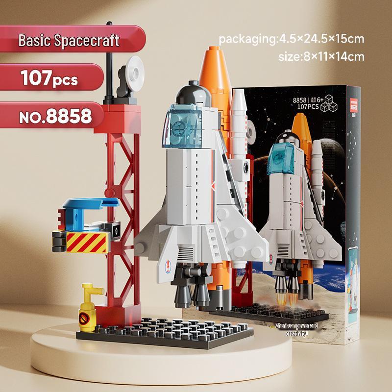 Spacecraft Starship Falcon Toy Building Blocks - Children's Rocket Assembly Set