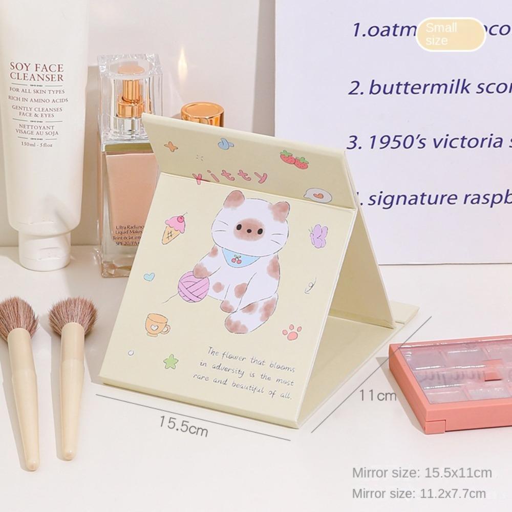 Double Sided Vanity Mirror Cartoon Cute Makeup Mirror Fashion Portable Mirror  Desktop Decoration