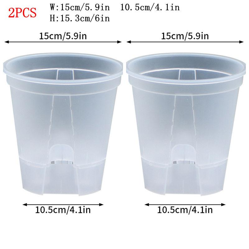 Горшок для цветов для хранения воды Прозрачный горшок для бонсай Горшок для растений Фаленопсис Дышащий Гидропонный горшок Самопоглощающий Ленивый горшок