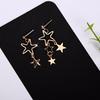 Simple Temperament Hollow Star Asymmetric Alloy Earrings Female Jewelry Gift
