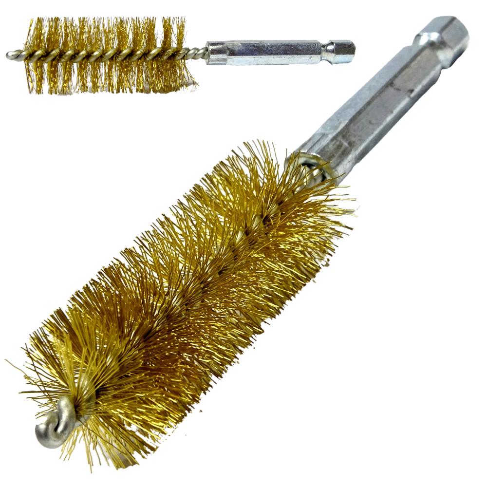 Steel injector socket brush 25mm for screwdriver/drill