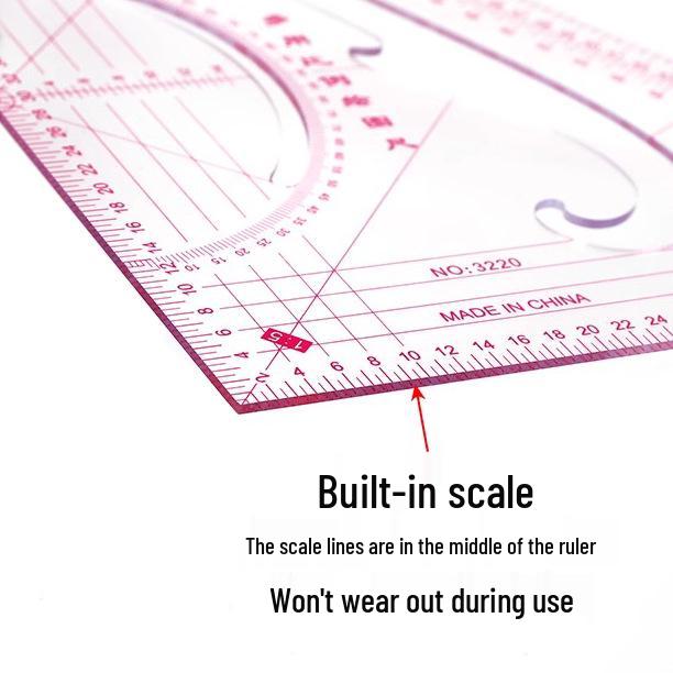 Гибкая многоцелевая разметочная линейка для дизайна одежды и построения выкроек