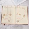 Creative Cartoon Character Stationery Pagination Mark Bookmarks Metal Peach Heart Pendant