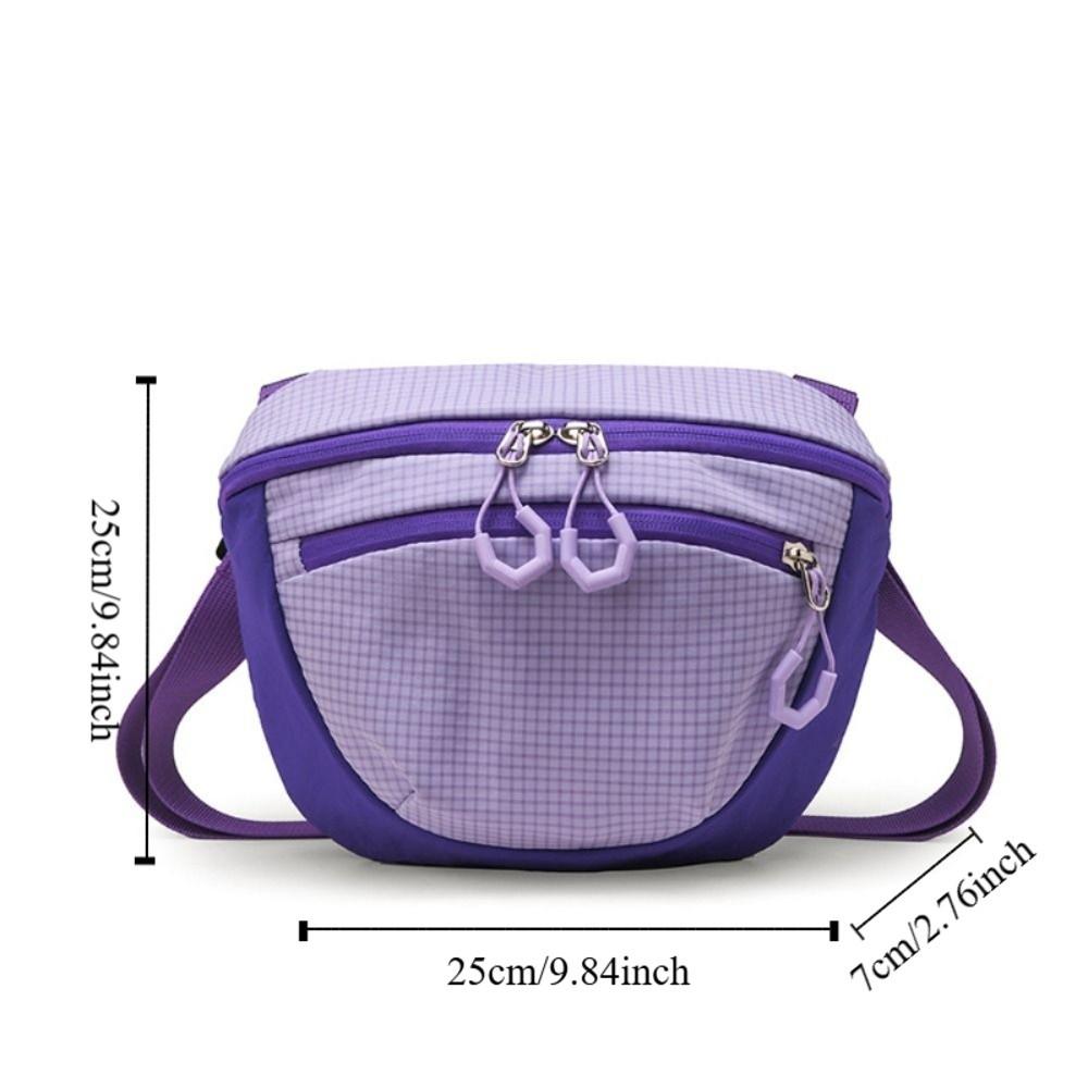 Portable Sports Nylon Shoulder Bag Solid Color Casual Casual Crossbody Bag Coin Pouch Korean Style Mobile Phone Pack Male