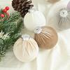 15 Pcs Velvet Christmas Balls Shatterproof Flocked Xmas Tree Hanging Ball Ornaments Festive Home Party Baubles for Christmas Wedding