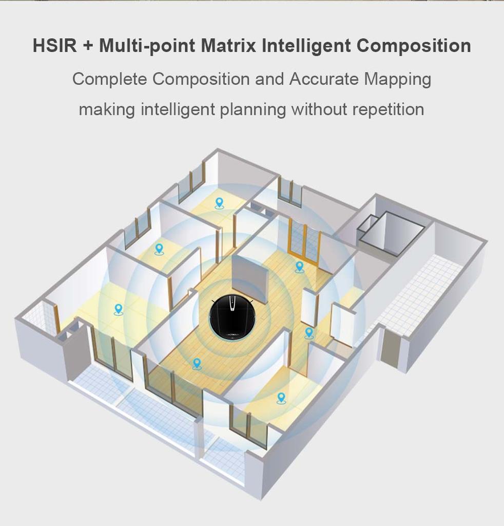 Робот-пылесос LIECTROUX V3S Pro, всасывание 4000 Па, сухая и влажная уборка, 2D-навигация по карте, с памятью, голосовое приложение Wi-Fi