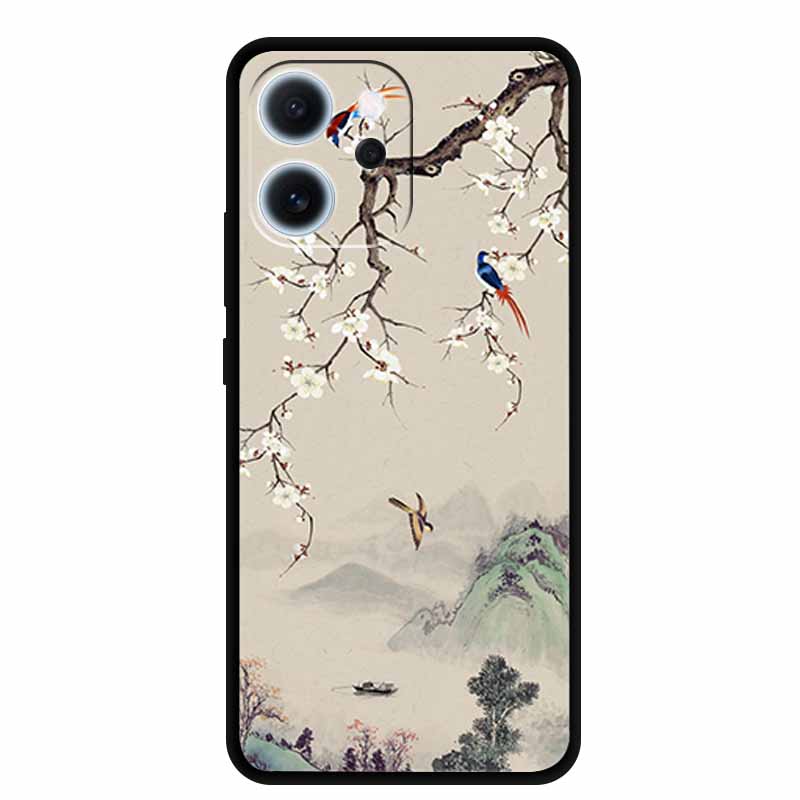 Cartoon Phone Case For Oppo Reno15 F Soft TPU Silicone Protector Relief Flower Emboss 3D Cover Funda Reno15F 15F Bumper Shield