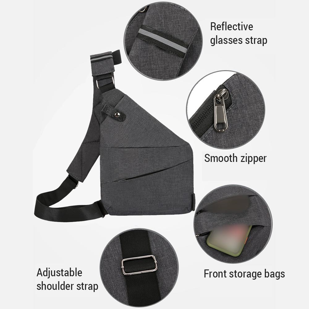Shoulder Bag Chest Bag for Men / Women Lightweight Multi-functional Travel Sling Bag Scientific