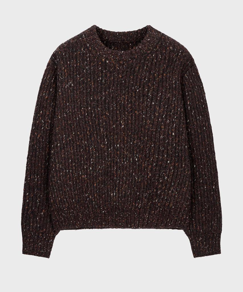 NOIRER Wool Blend Nef Round Knit (Brown)