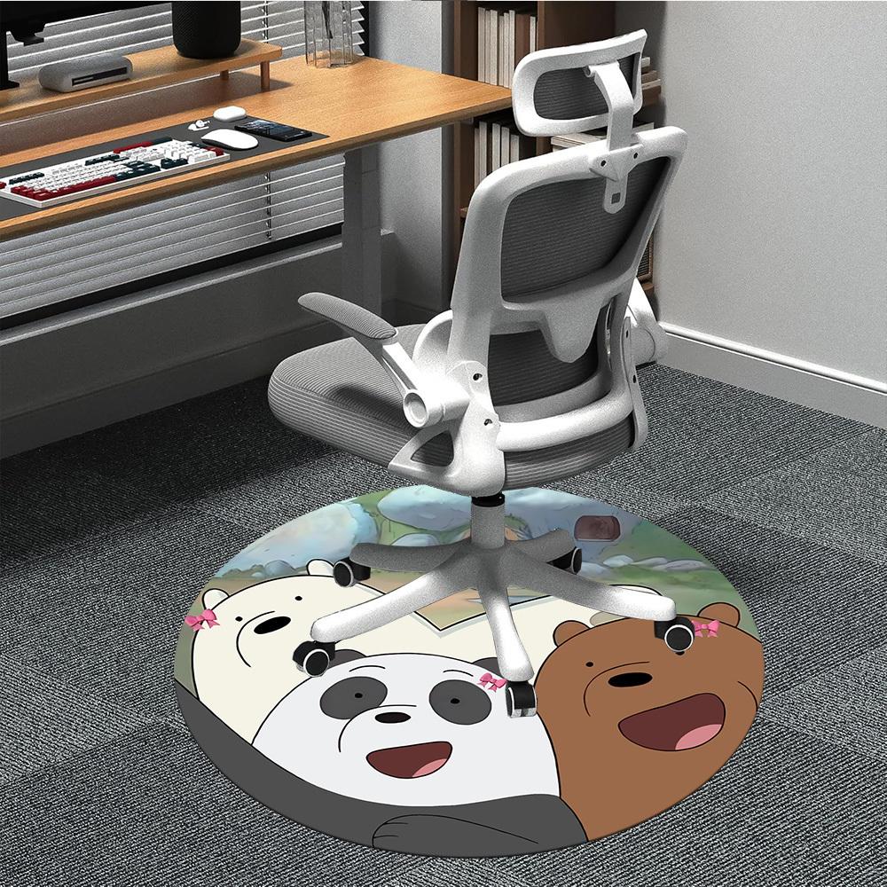 1 шт. Круглый ковер We Bare Bears для офиса, под офисные стулья, спальни, гостиной, домашний декор a1022218