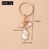 Cute Enamel Bunny Rabbit Keychain Love Heart Key Ring Pendants For Women Girls Handbag Decor Diy Jewelry Accessories