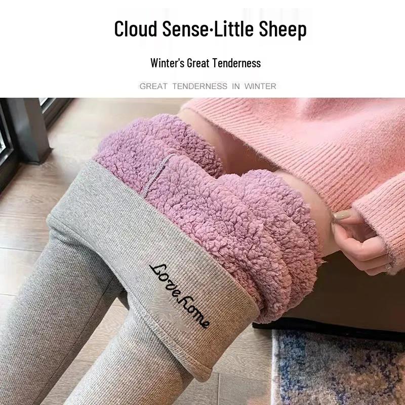 Женские осенне-зимние леггинсы DuoRong с плюшевой подкладкой - Толстые, Утягивающие, Защищающие талию, Вышитые, Защищающие от холода, Теплые хлопковые штаны