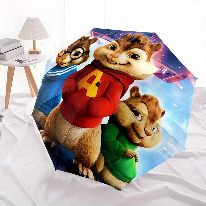 1pc Alvin Chipmunks Themed High-quality Umbrella,Automatic Opening and Closing Umbrella,Multi-functional Umbrella G0811350