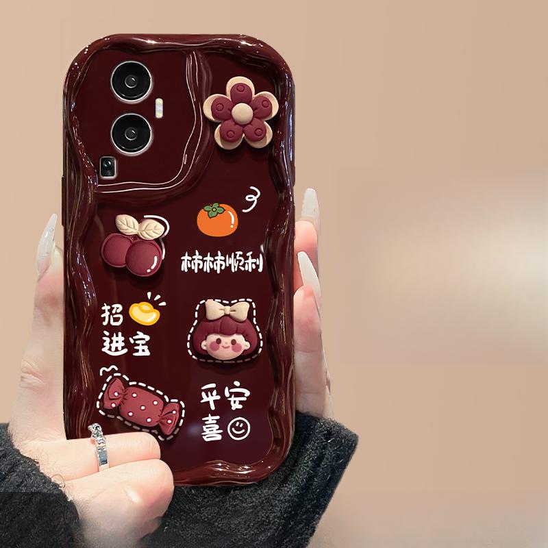 Подходит для Opporeno10/9/8pro+ чехол для мобильного телефона Findx6 кукла-цветочница шнурок A53/72 силикон