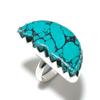 Santa Rosa Turquoise Handmade 925 Sterling Silver Ring Size 10 W5Q77