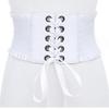 Women Fashion Stretch Belt Tassels Elastic Buckle Wide Dress Corset Waistband