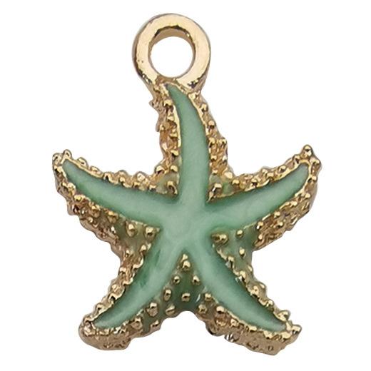 Dripping Oil Ocean Starfish Diy Alloy Jewelry Accessories Bracelets Necklace Earrings Keychain Pendant Pendant