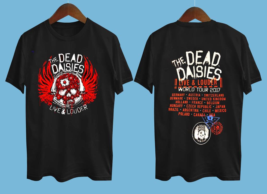 Rare The Dead Daisies Dead Daisies 2017 tour Black All Size shirt